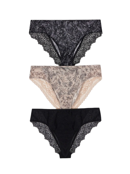 Изображение товара Комплект женских трусов Mark Formelle 412612-3 (р.98, цветы на бежевом-1)