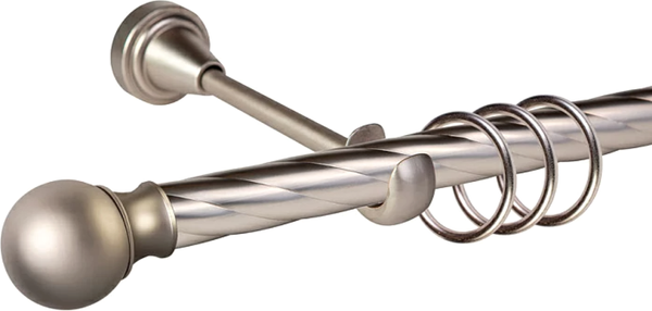 Изображение товара Карниз для штор АС ФОРОС Grace D19К + наконечники Шар Стюард (3м, сатин)