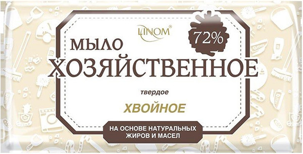 Изображение товара Мыло хозяйственное Linom Хвойное 72% (200г)