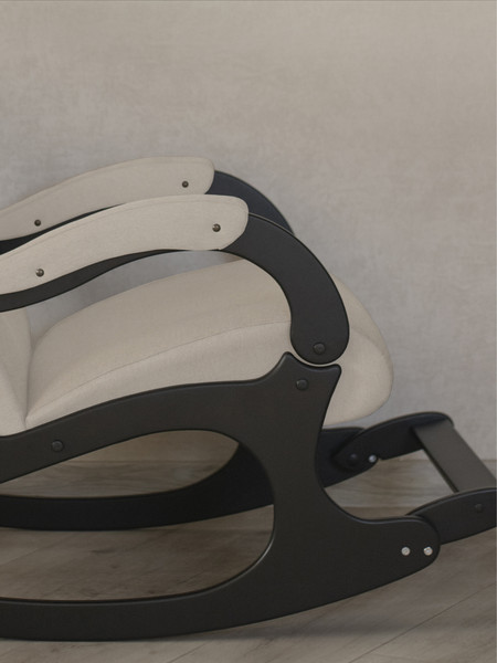 Изображение товара Кресло-качалка Mio Tesoro Бастион-32 (велюр бежевый/черный)