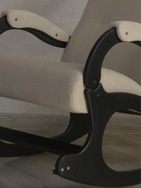 Изображение товара Кресло-качалка Mio Tesoro Бастион-32 (велюр бежевый/черный)