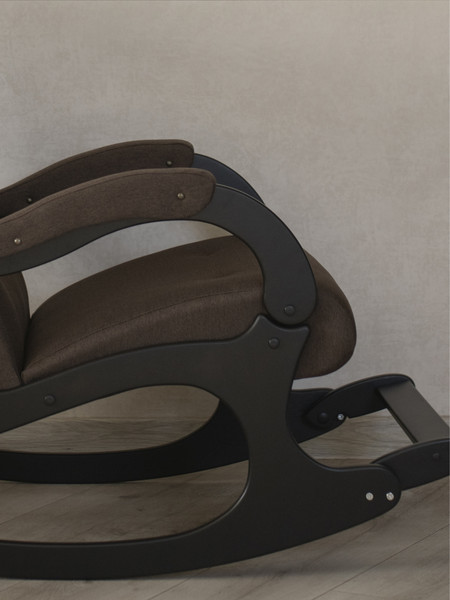 Изображение товара Кресло-качалка Mio Tesoro Бастион-32 (рогожка коричневый/черный)