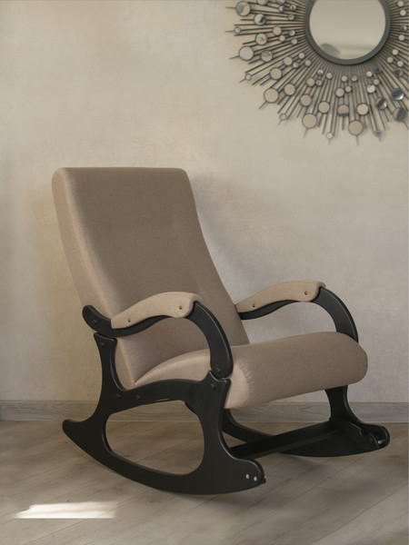 Изображение товара Кресло-качалка Mio Tesoro Бастион-32 (рогожка бежевый/черный)