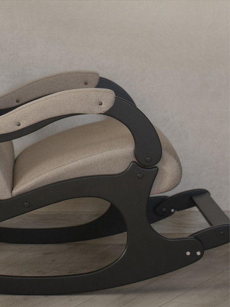 Изображение товара Кресло-качалка Mio Tesoro Бастион-32 (рогожка бежевый/черный)