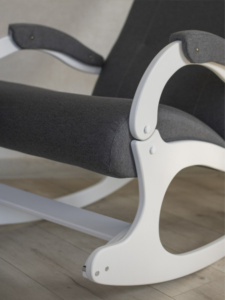 Изображение товара Кресло-качалка Mio Tesoro Бастион-32 (рогожка графит/белый)