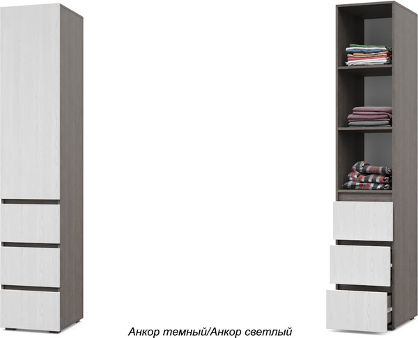 Изображение товара Шкаф-пенал Modern Тифани Т13 (анкор темный/анкор светлый)