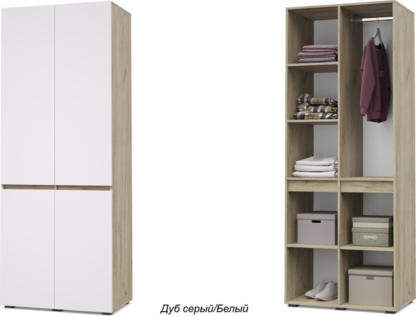 Изображение товара Шкаф Modern Тифани Т20 (серый дуб/белый)