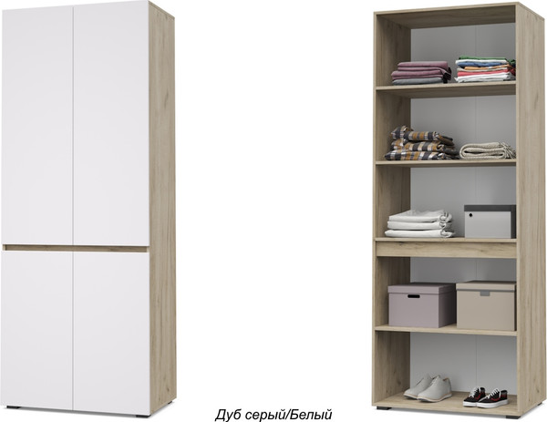 Изображение товара Шкаф Modern Тифани Т22 (серый дуб/белый)