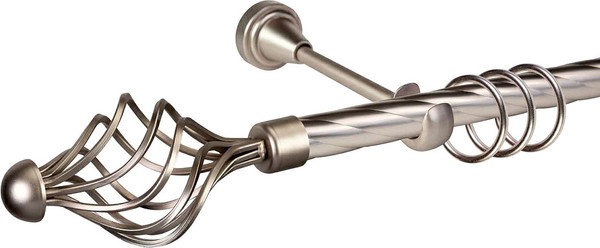 Изображение товара Карниз для штор АС ФОРОС Grace D19К + наконечники Ажур (3м, сатин)