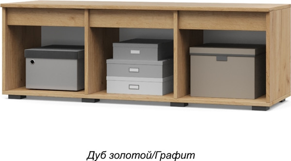 Изображение товара Тумба Modern Тифани Т73 под ТВ (золотистый дуб/графит)