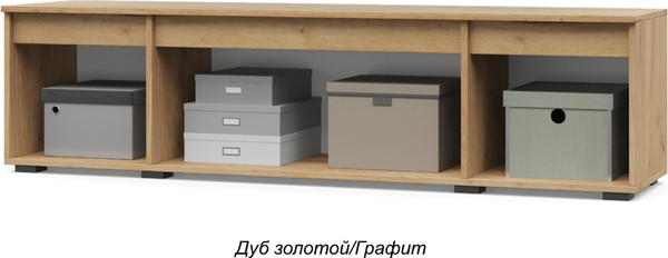 Изображение товара Тумба Modern Тифани Т74 под ТВ (золотистый дуб/графит)