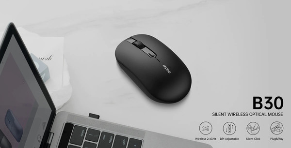 Изображение товара Мышь Rapoo B30 Silent (черный)