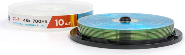 Изображение товара Набор дисков CD-R Mirex 48X 700MB / UL120051A8L (10шт)