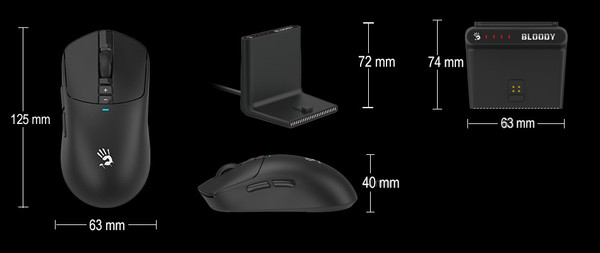 Изображение товара Мышь A4Tech Bloody R72 Pro Duo (черный)