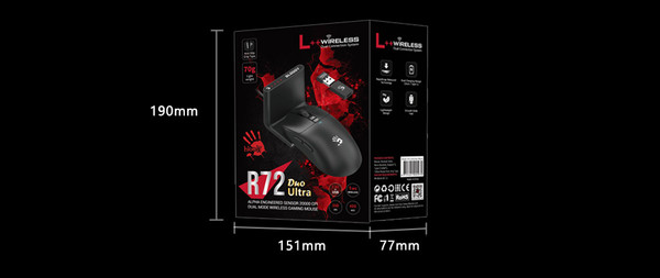 Изображение товара Мышь A4Tech Bloody R72 Pro Duo (черный)