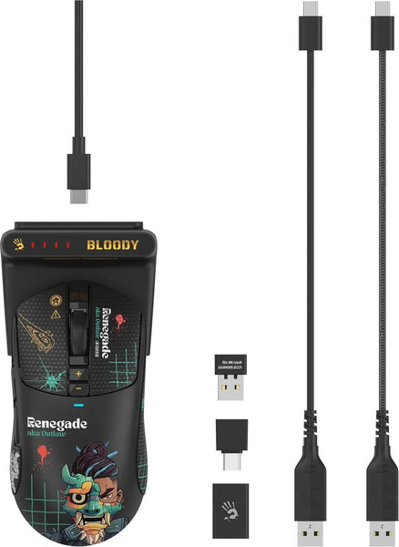 Изображение товара Мышь A4Tech Bloody R72 Ultra Duo Renegademidnight (черный/рисунок)