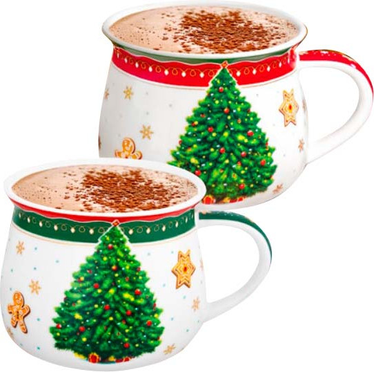 Изображение товара Набор кружек Elan Gallery Новогодняя елка New Bone China / 420793