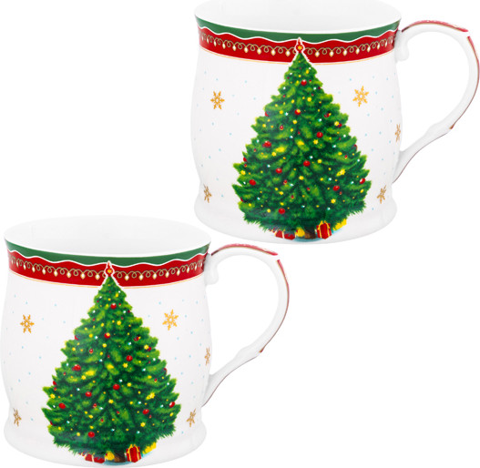 Изображение товара Набор кружек Elan Gallery Новогодняя елка New Bone China / 420794
