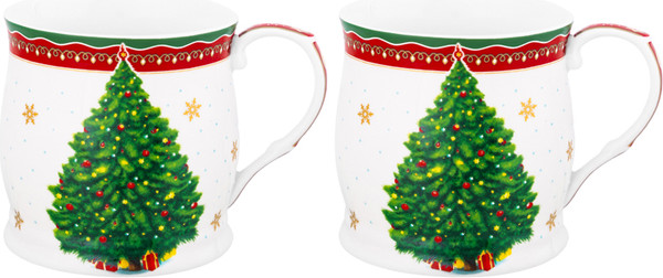 Изображение товара Набор кружек Elan Gallery Новогодняя елка New Bone China / 420794