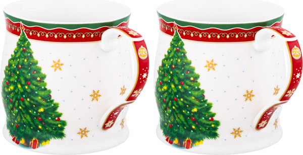 Изображение товара Набор кружек Elan Gallery Новогодняя елка New Bone China / 420794