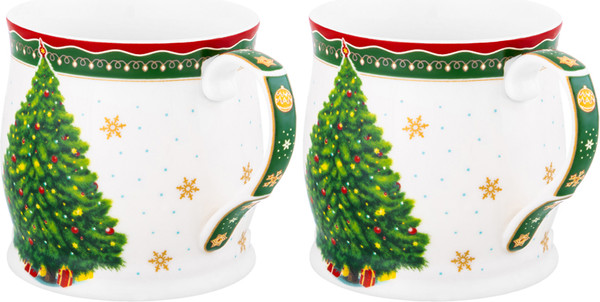 Изображение товара Набор кружек Elan Gallery Новогодняя елка New Bone China / 420795