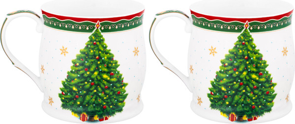 Изображение товара Набор кружек Elan Gallery Новогодняя елка New Bone China / 420795