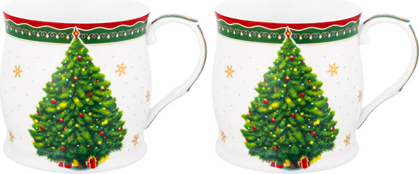 Изображение товара Набор кружек Elan Gallery Новогодняя елка New Bone China / 420795
