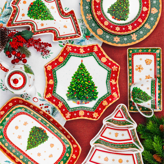 Изображение товара Набор кружек Elan Gallery Новогодняя елка New Bone China / 420794