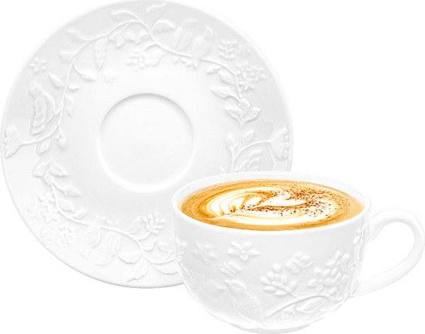 Изображение товара Чашка с блюдцем Elan Gallery Птички на ветке / 540929