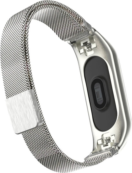 Изображение товара Ремешок для умных часов Bingo Magnetic для Xiaomi Mi Band 3 (серебристый)