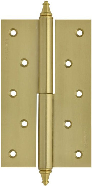 Изображение товара Комплект петель дверных Нора-М 610-5 125x75x2.5 SВ (левая, матовая латунь покр.)