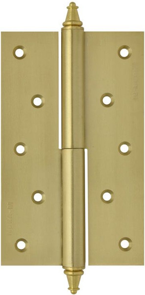 Изображение товара Комплект петель дверных Нора-М 610-5 125x75x2.5 SВ (правая, матовая латунь покр.)