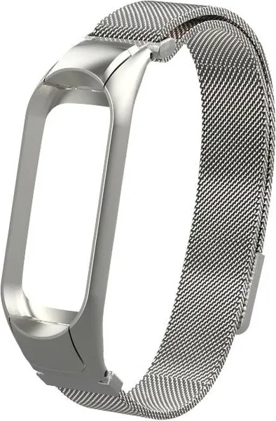 Изображение товара Ремешок для умных часов Bingo Magnetic для Xiaomi Mi Band 3/4 (серебристый)