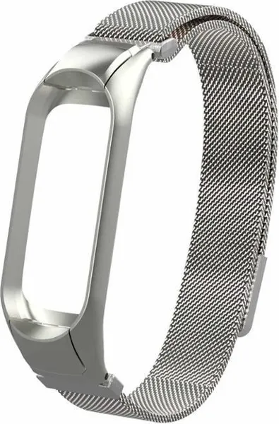 Изображение товара Ремешок для умных часов Bingo Magnetic для Xiaomi Mi Band 3/4 (серебристый)