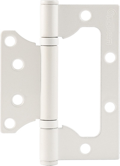 Изображение товара Комплект петель дверных Нора-М 800-4 FHP 100x75x2.5 накладная универсальная (белый, без колп.)