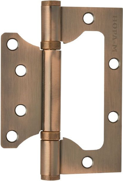 Изображение товара Комплект петель дверных Нора-М 800-4 FHP AC 100x75x2.5 накладная универсальная (старая медь, без колп.)