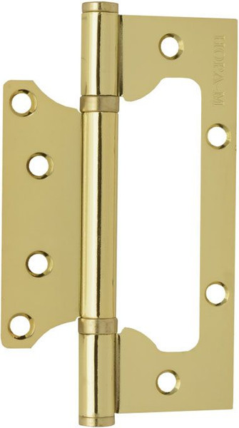 Изображение товара Комплект петель дверных Нора-М 800-5 FHP PB 125x75x2.5 накладная универсальная (золотистый, без колп.)
