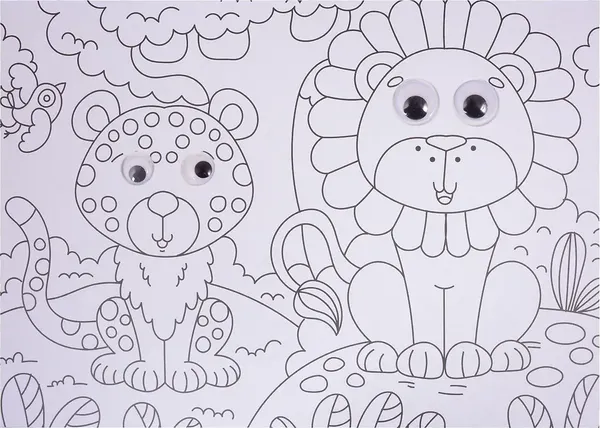 Изображение товара Раскраска Проф-Пресс Дикие животные. С 4 глазками (9785378311866)