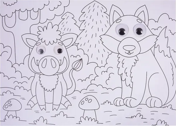 Изображение товара Раскраска Проф-Пресс Дикие животные. С 4 глазками (9785378311866)