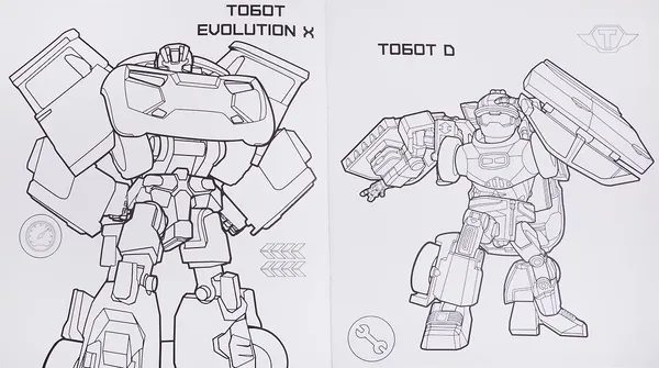 Изображение товара Раскраска Проф-Пресс Тоботы. Моя мега-раскраска. Бесстрашные друзья (9785378283682)