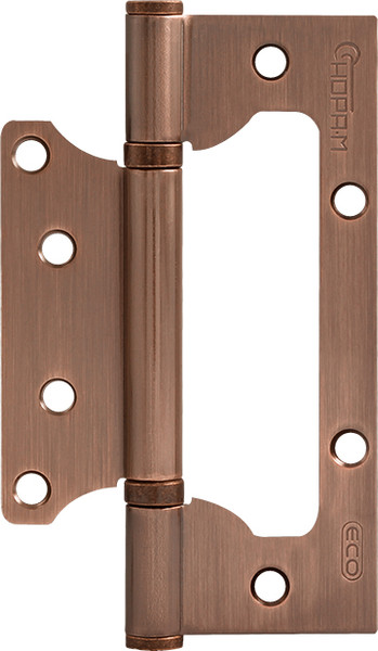 Изображение товара Комплект петель дверных Нора-М 800-5 FHP-STD AC 125x75x2.5 накладная (старая медь, без колп.)