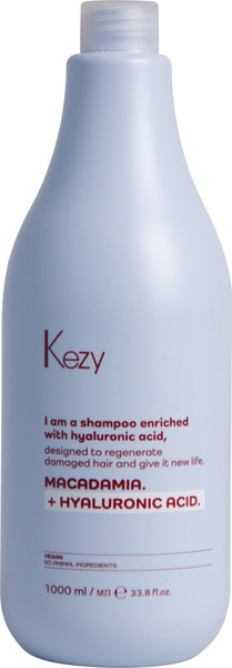 Изображение товара Шампунь для волос Kezy I am Macadamia + Hyaluronic Acid (1л)