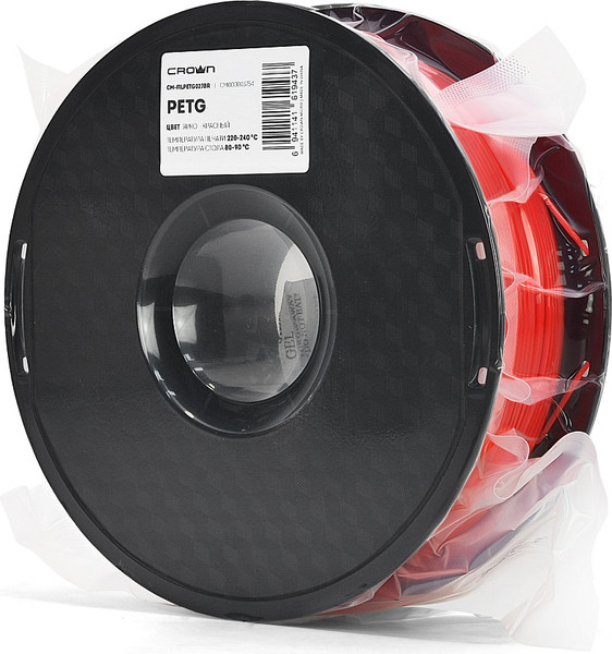 Изображение товара Пластик для 3D-печати Crown PETG / CM-FILPETG027BR (1.75мм, 1кг, ярко-красный)