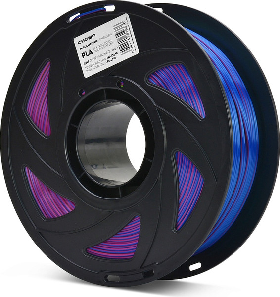 Изображение товара Пластик для 3D-печати Crown PLA Silk / CM-FILPLASD021BRG  (1.75мм, 1кг, синий/красный/зеленый)