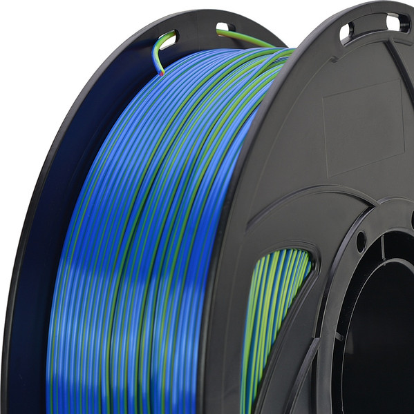 Изображение товара Пластик для 3D-печати Crown PLA Silk / CM-FILPLASD021BRG  (1.75мм, 1кг, синий/красный/зеленый)