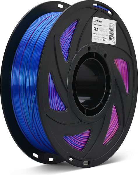 Изображение товара Пластик для 3D-печати Crown PLA Silk / CM-FILPLASD021BRG  (1.75мм, 1кг, синий/красный/зеленый)