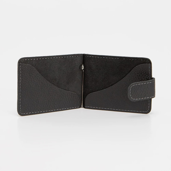 Изображение товара Зажим для денег Poshete 604-140M-BLK (черная кожа)