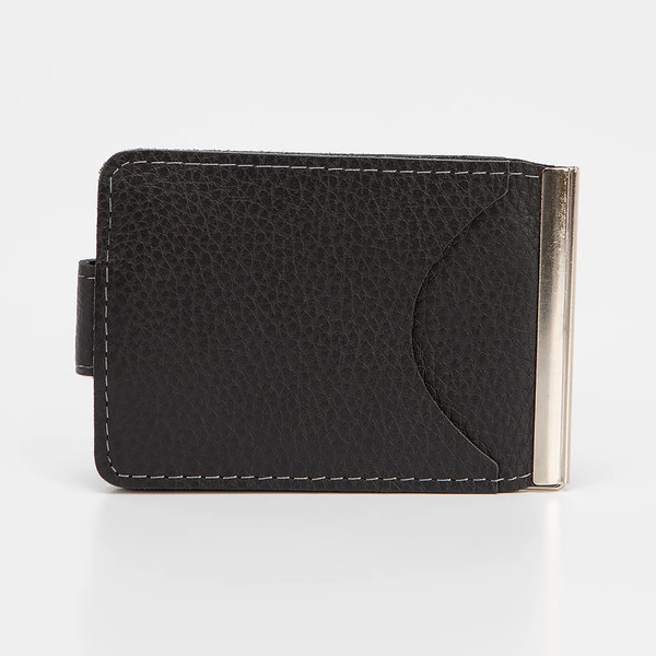 Изображение товара Зажим для денег Poshete 604-140M-BLK (черная кожа)