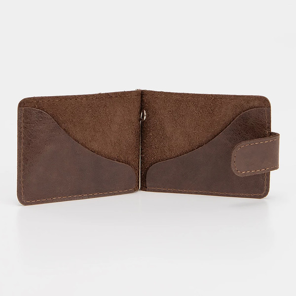 Изображение товара Зажим для денег Poshete 604-140NPK-BRW (коричневая кожа)