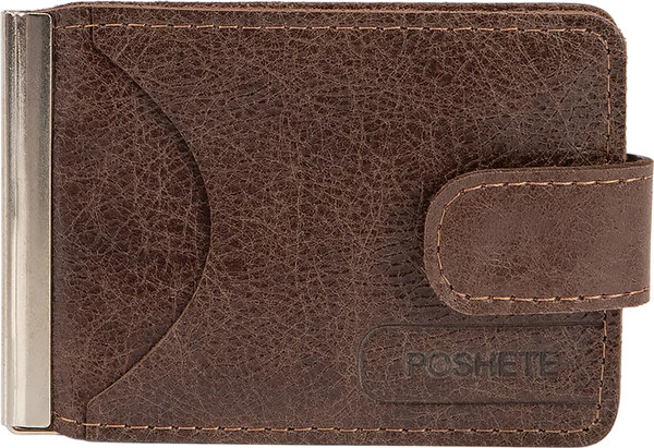 Изображение товара Зажим для денег Poshete 604-140NPK-BRW (коричневая кожа)